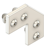 MODULAR SOLUTIONS ALUMINUM CONNECTING PLATE 135MM X 135MM FLAT CORNER W/HARDWARE